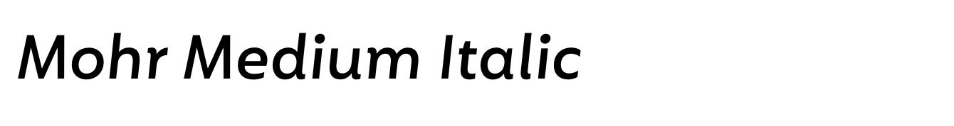 Mohr Medium Italic